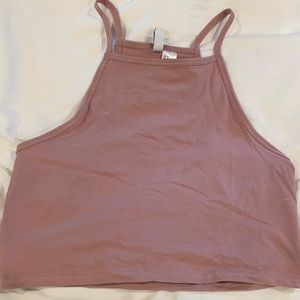 Pink/purple crop top tank top